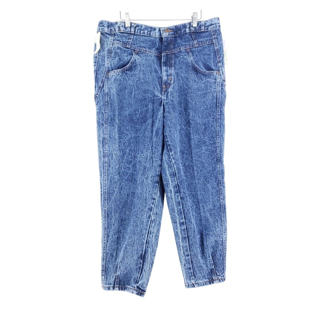 Chic Plus Size Womens Denim Mom Jeans Size 22W Acid Wash Vintage 80's